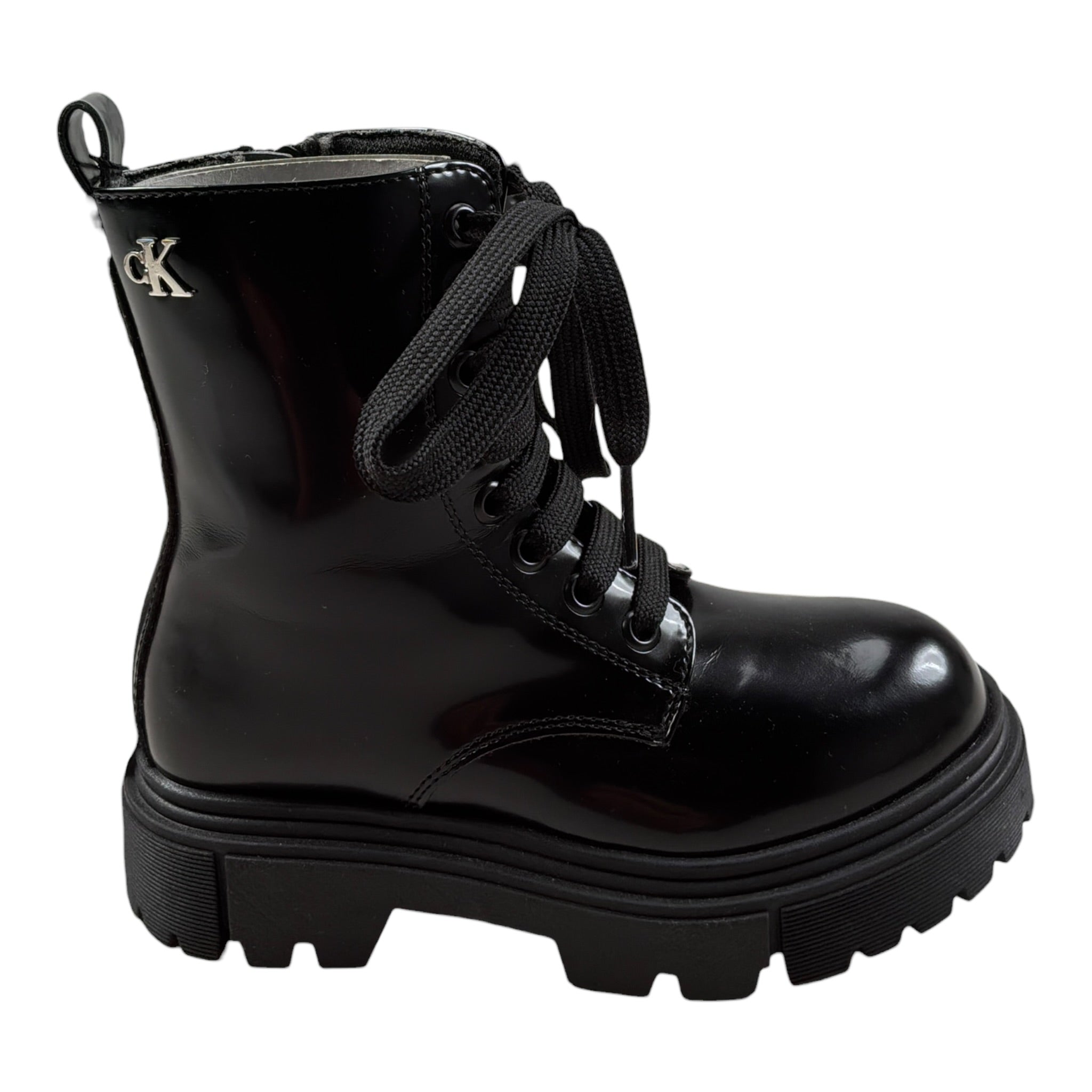Calvin Klein Stivali tinta unita con Logo Nero per Bambina 83133 NERO CALVIN KLEIN 