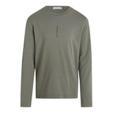 Calvin Klein Shirt Girocollo tinta unita con Logo Verde per Bambino IB0IB02166 VERDE CALVIN KLEIN 