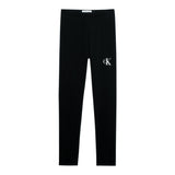 Calvin Klein Leggins tinta unita con Logo Nero per Bambina IG0IG02137X NERO CALVIN KLEIN 