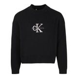 Calvin Klein Maglia Girocollo tinta unita con Logo Nero per Bambina IG0IG02654 NERO CALVIN KLEIN 