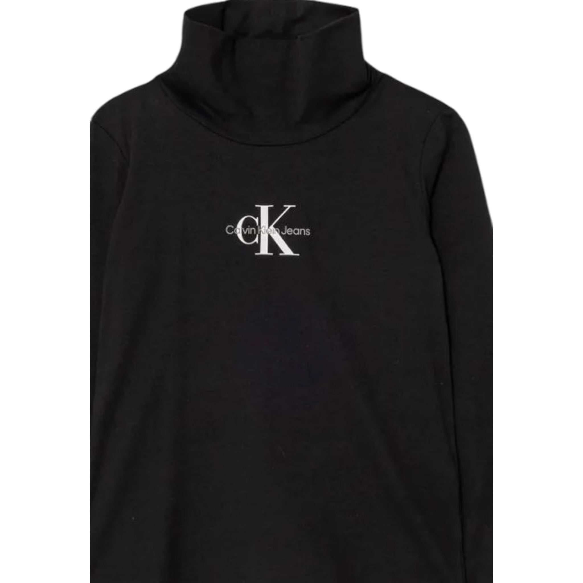 Calvin Klein Shirt Collo Alto tinta unita con Logo Nero per Bambina IG0IG02811 NERO CALVIN KLEIN 