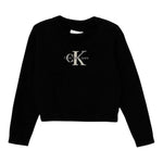 Calvin Klein Maglia Girocollo tinta unita con Logo Nero per Bambina IG0IG02830 NERO CALVIN KLEIN 