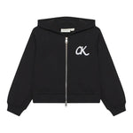 Calvin Klein Felpa con Zip E Cappuccio tinta unita Nero per Bambina IG0IG02969X NERO CALVIN KLEIN 