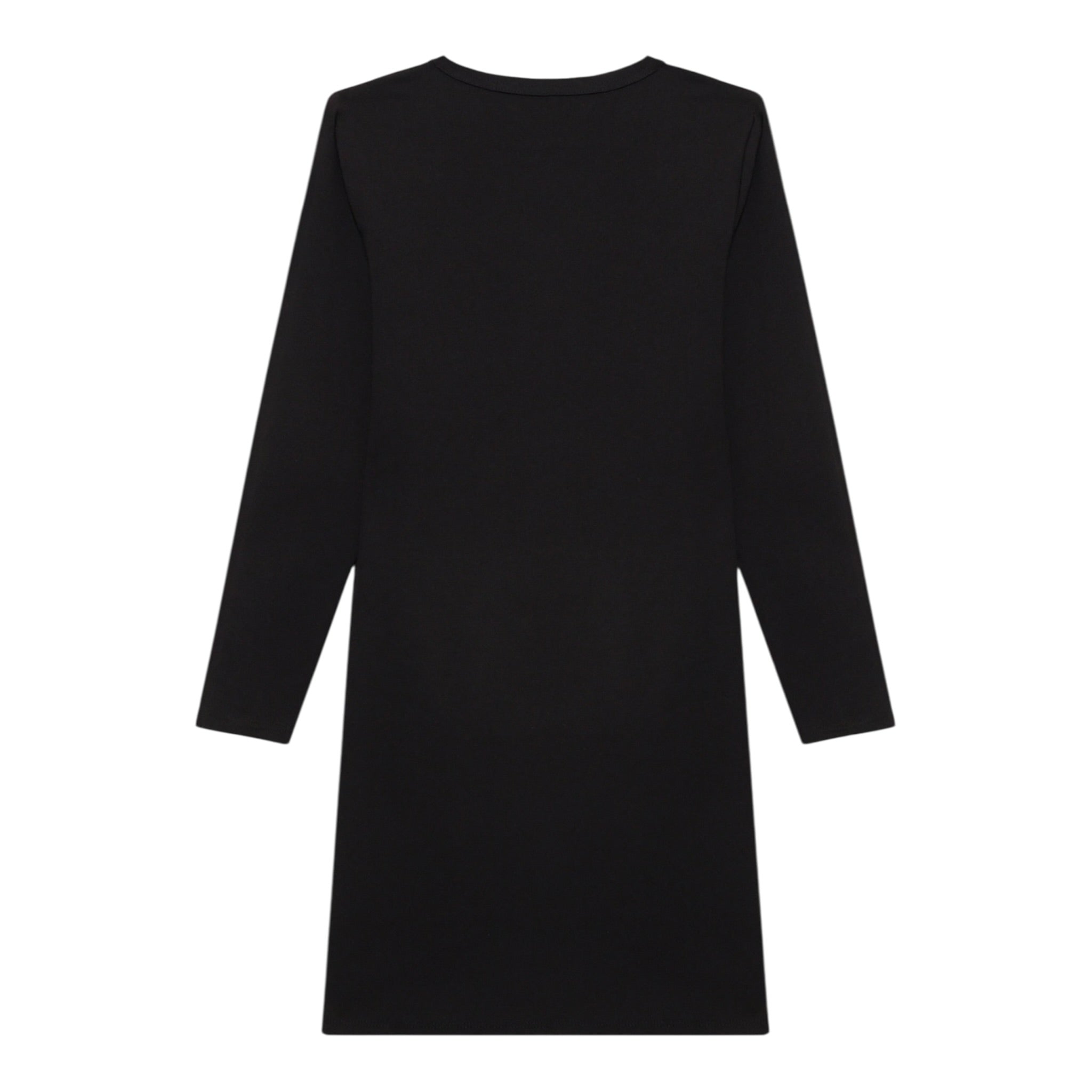 Calvin Klein Abito Manica Lunga tinta unita con Logo Nero per Bambina IG0IG03042 NERO CALVIN KLEIN 