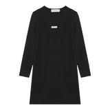 Calvin Klein Abito Manica Lunga tinta unita con Logo Nero per Bambina IG0IG03042X NERO CALVIN KLEIN 
