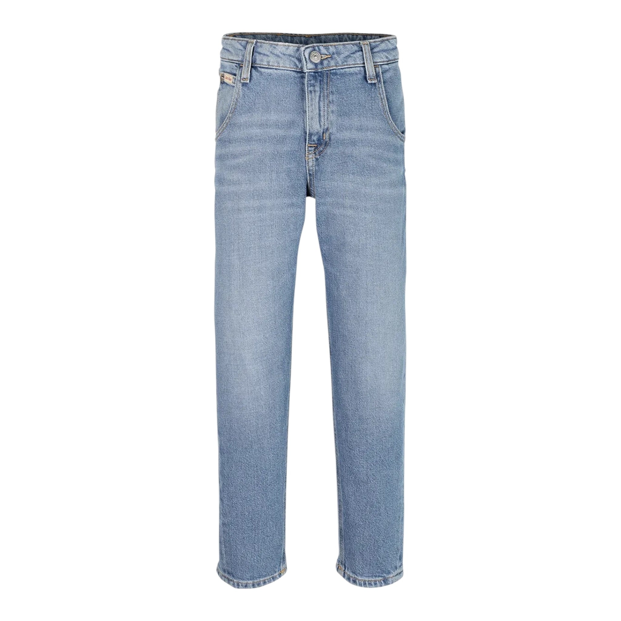 Calvin Klein Jeans tinta unita con Girovita Regolabile Azzurro per Bambina IG0IG03052 AZZURRO CALVIN KLEIN 