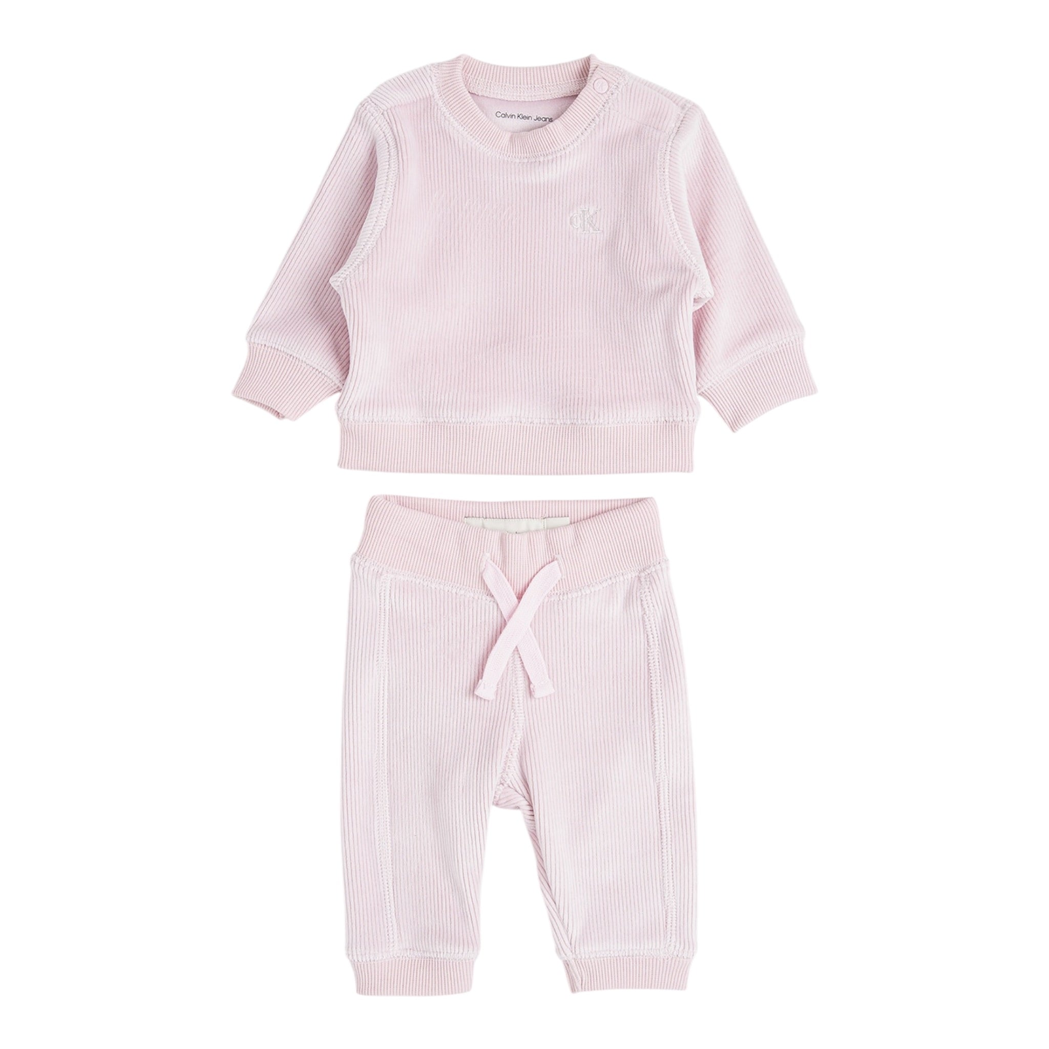 Calvin Klein Completo 2 Pezzi Felpa-Pantalone tinta unita Rosa per Neonata IN00236 ROSA CALVIN KLEIN 