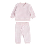 Calvin Klein Completo 2 Pezzi Felpa-Pantalone tinta unita Rosa per Neonata IN00236 ROSA CALVIN KLEIN 