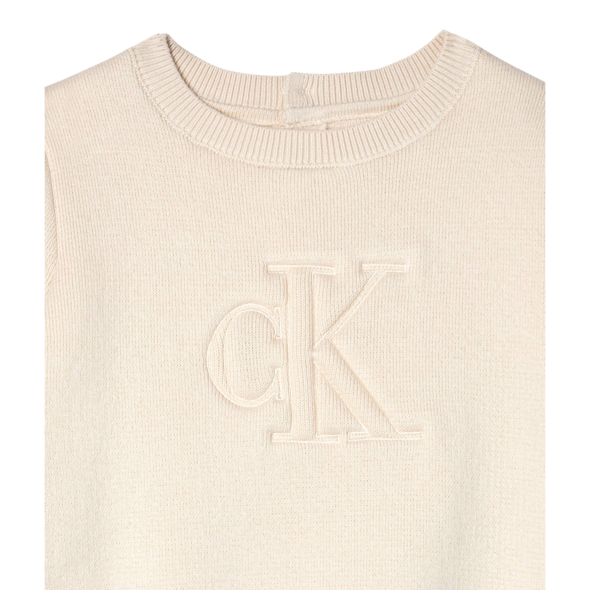 Calvin Klein Maglia tinta unita con Logo Panna per Neonata IN0IN00234 PANNA CALVIN KLEIN 
