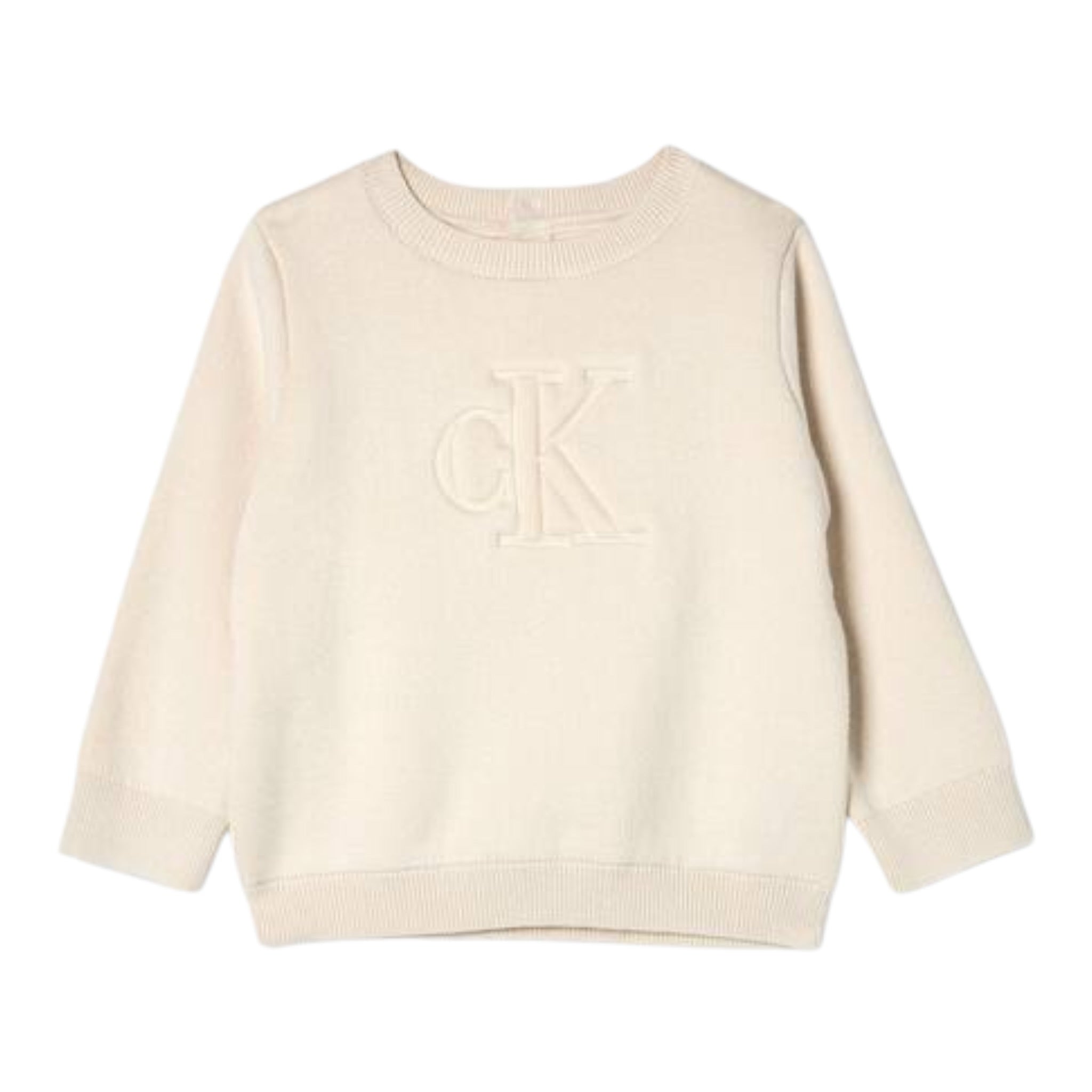 Calvin Klein Maglia tinta unita con Logo Panna per Neonata IN0IN00234 PANNA CALVIN KLEIN 