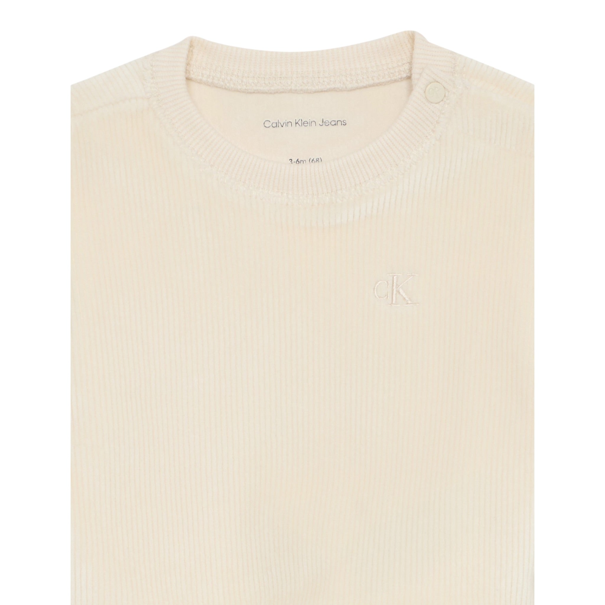 Calvin Klein Completo 2 Pezzi Felpa-Pantalone tinta unita Crema per Neonato IN0IN00236 CREMA CALVIN KLEIN 
