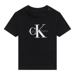 Calvin Klein T-Shirt Girocollo tinta unita con Logo Nero per Bambino IU0IU00715 NERO CALVIN KLEIN 