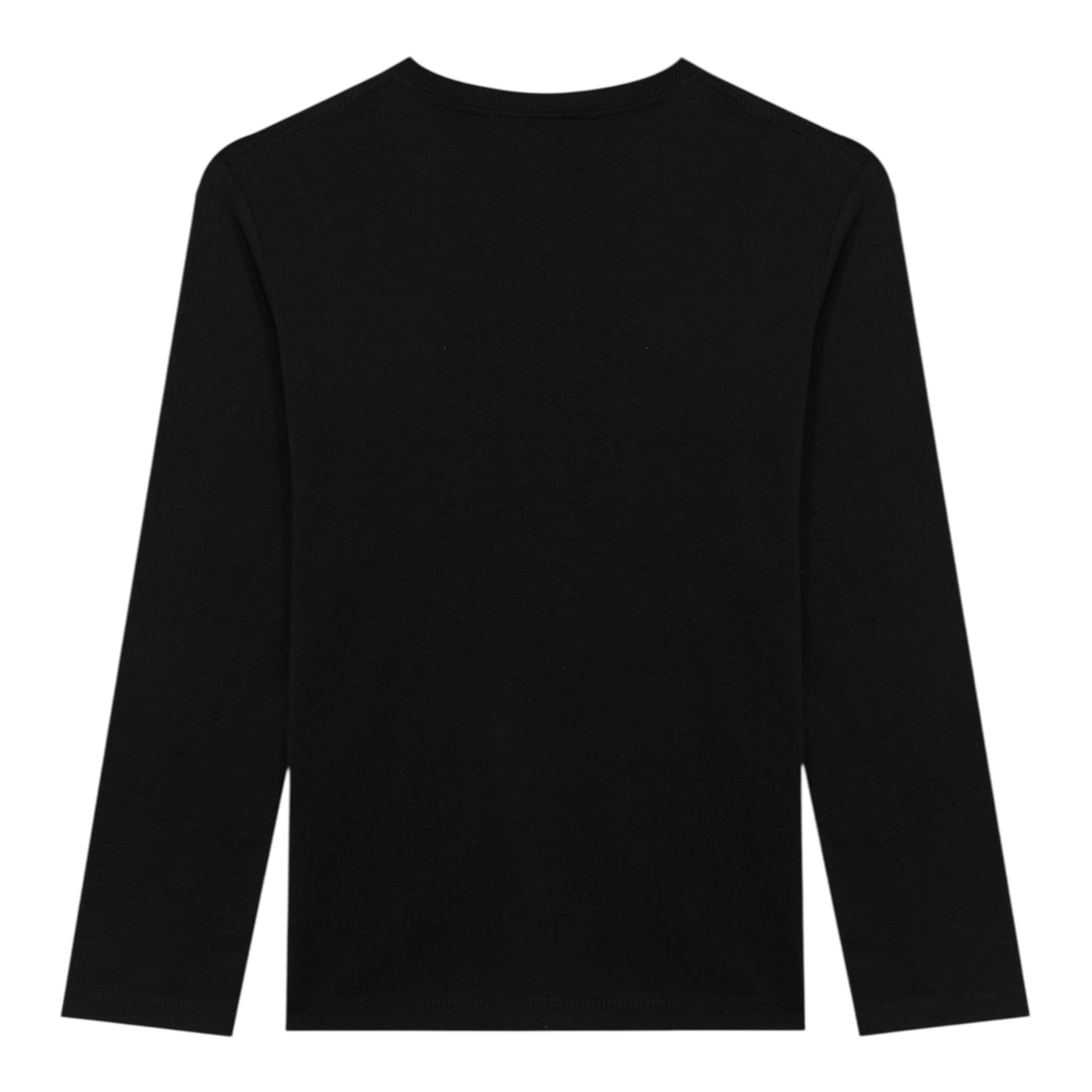 Calvin Klein Shirt Girocollo tinta unita con Logo Nero per Bambino IU0IU00717 NERO CALVIN KLEIN 