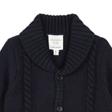 Carre'Ment Beau Cardigan tinta unita con Colletto Blu per Bambino Y30267 BLU CARRE'MENT BEAU 
