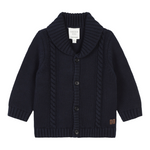 Carre'Ment Beau Cardigan tinta unita con Colletto Blu per Bambino Y30267 BLU CARRE'MENT BEAU 