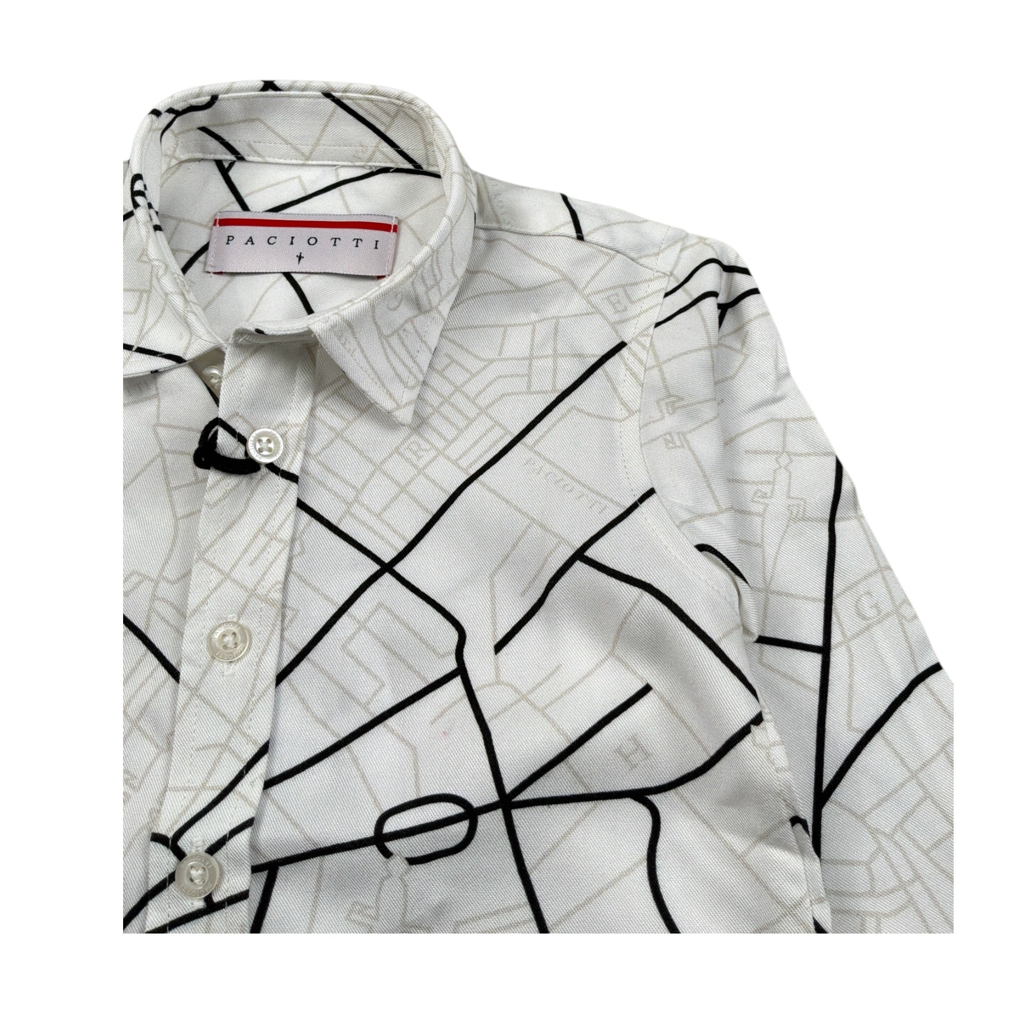 Cesare Paciotti Camicia Manica Lunga tinta unita con Stampa Panna per Neonato CMP6353B PANNA CESARE PACIOTTI 
