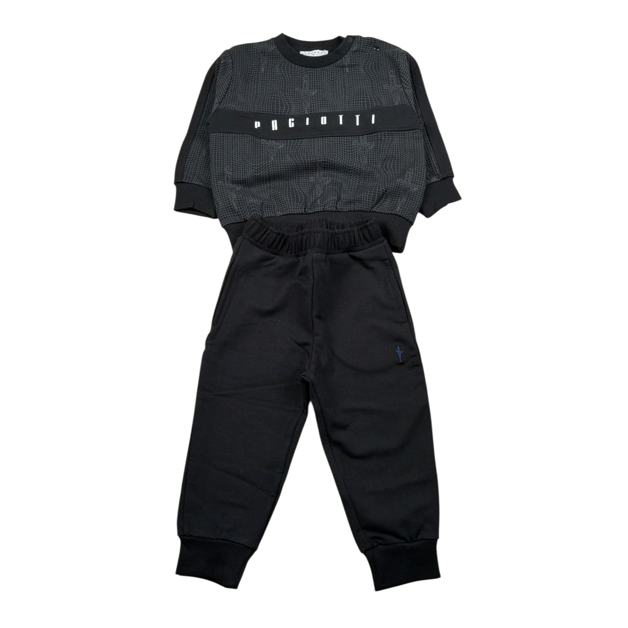 Cesare Paciotti Completo 2 Pezzi Felpa-Pantalone tinta unita Nero per Neonato COMP6313B NERO CESARE PACIOTTI 