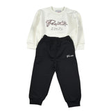 Cesare Paciotti Completo 2Pz Felpa-Pantalone con Stampa Bianco/Nero per Neonato COMP6317B BAINCO/NERO CESARE PACIOTTI 