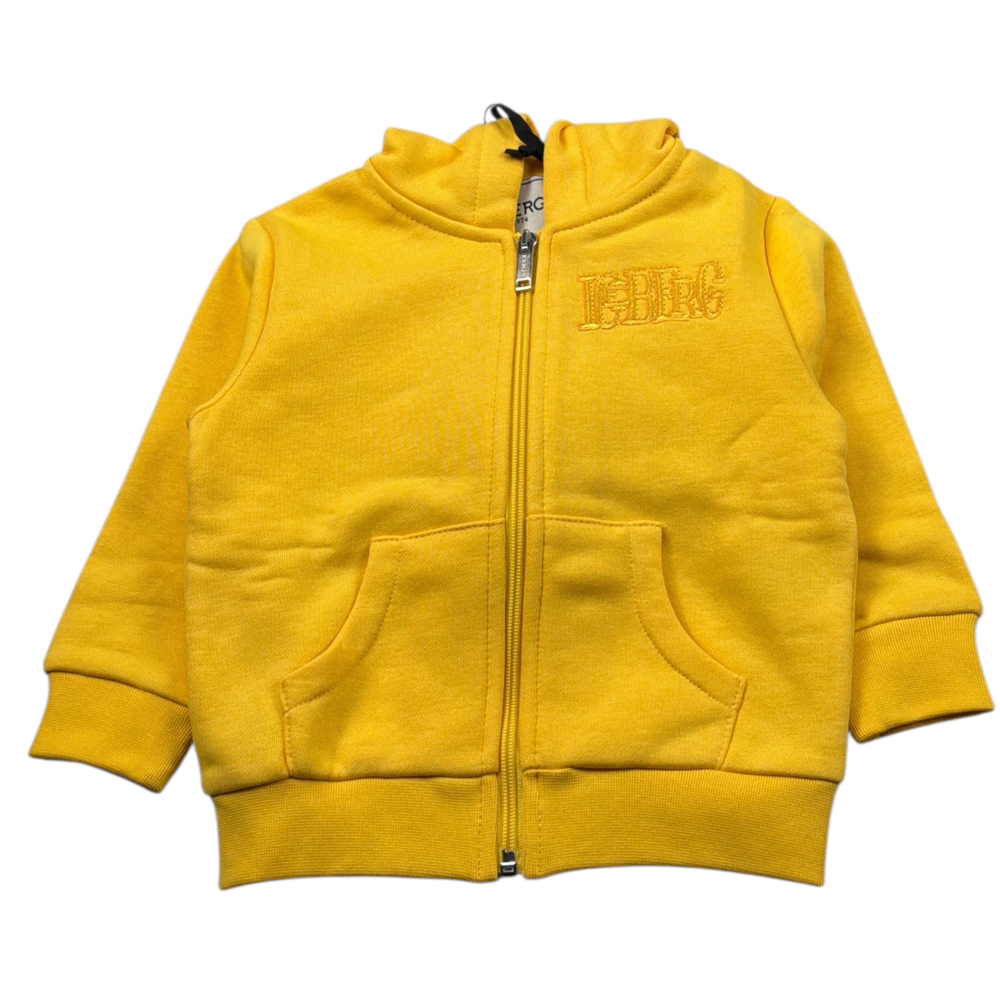 Cesare Paciotti Felpa con Zip E Cappuccio Tint Unita Giallo per Neonato MFICE6330B GIALLO CESARE PACIOTTI 