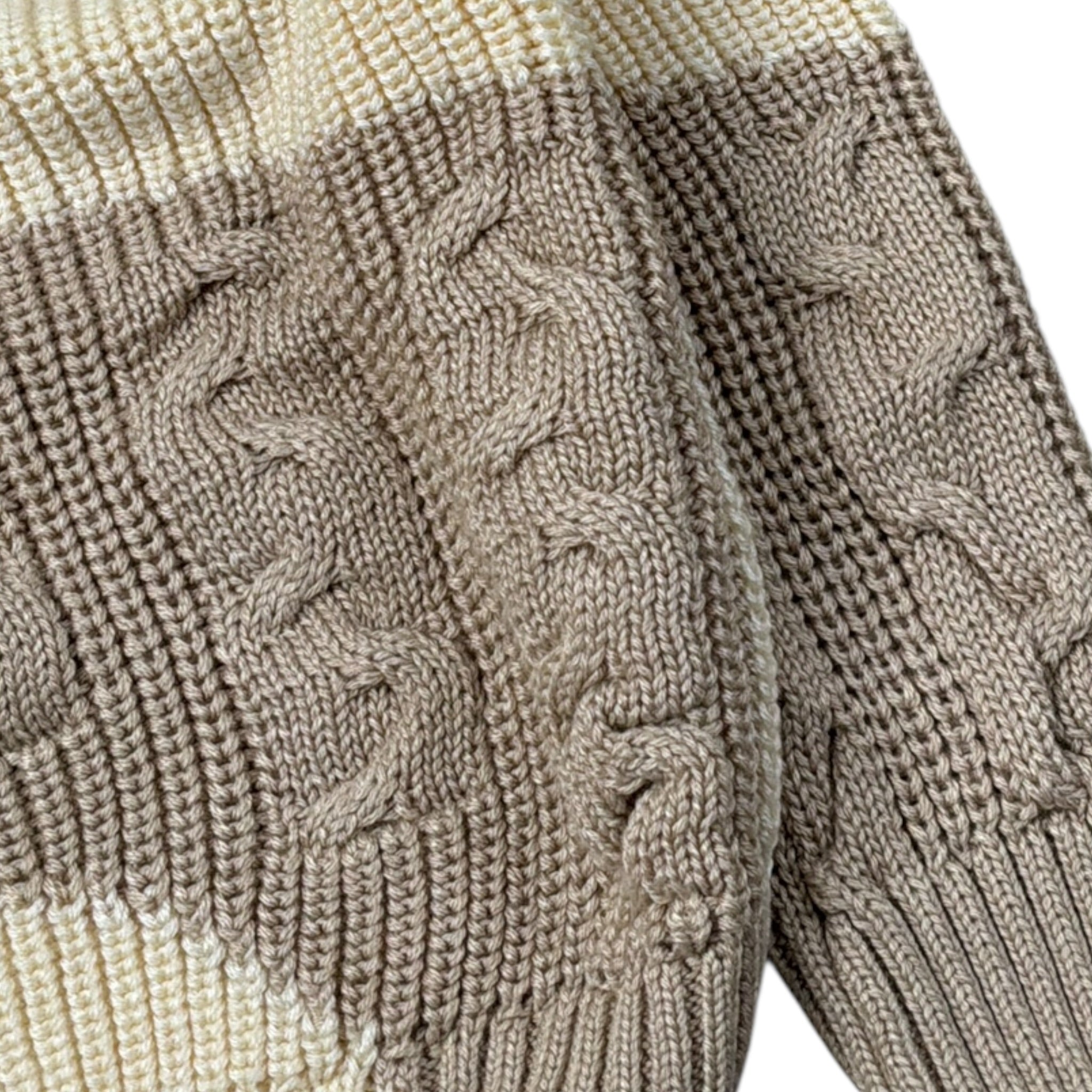 Cesare Paciotti Maglia Girocollo Bicolore Beige per Neonato MGP6358BXN BEIGE CESARE PACIOTTI 