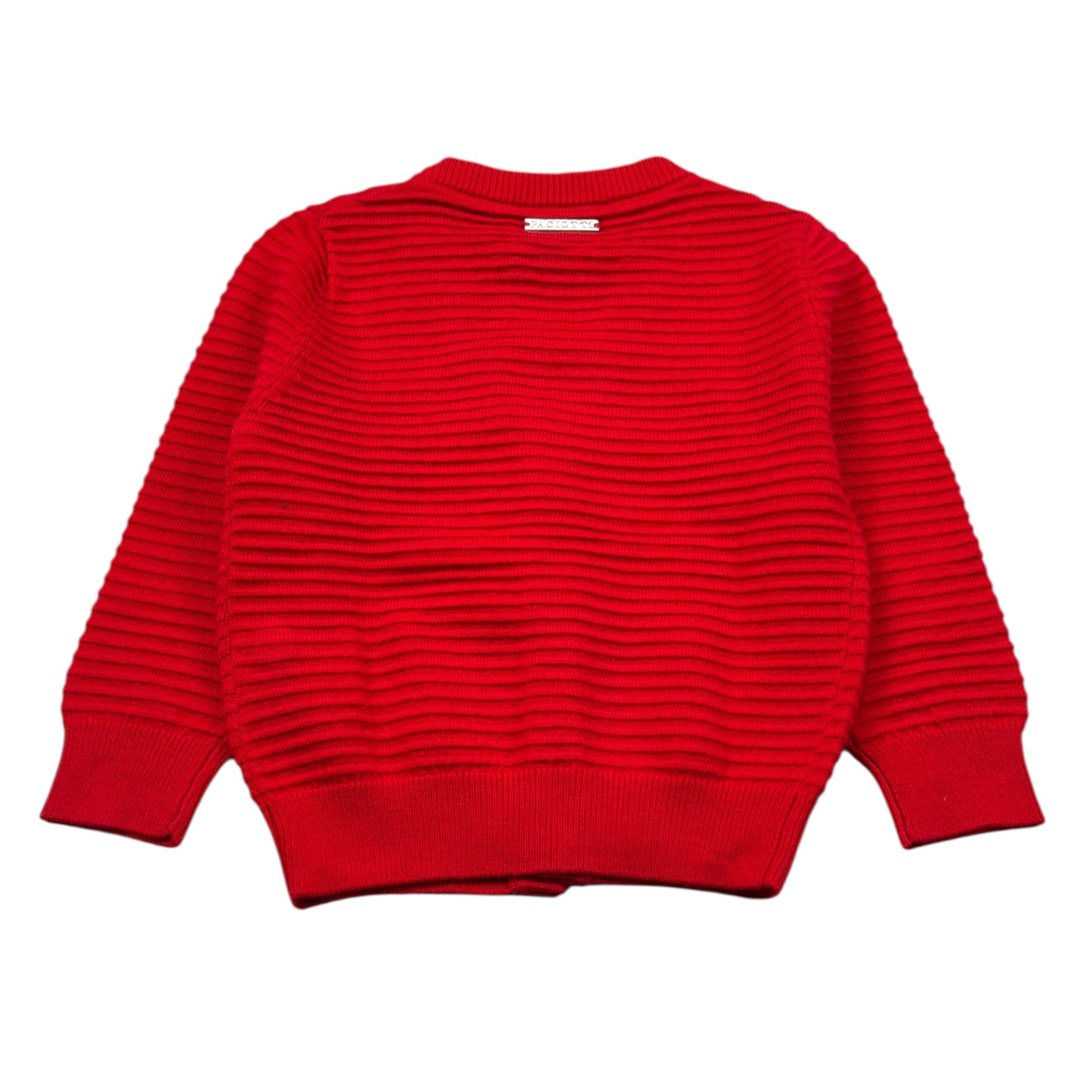 Cesare Paciotti Cardigan tinta unita con Stampa Rosso per Neonato MGP6360BN ROSSO CESARE PACIOTTI 