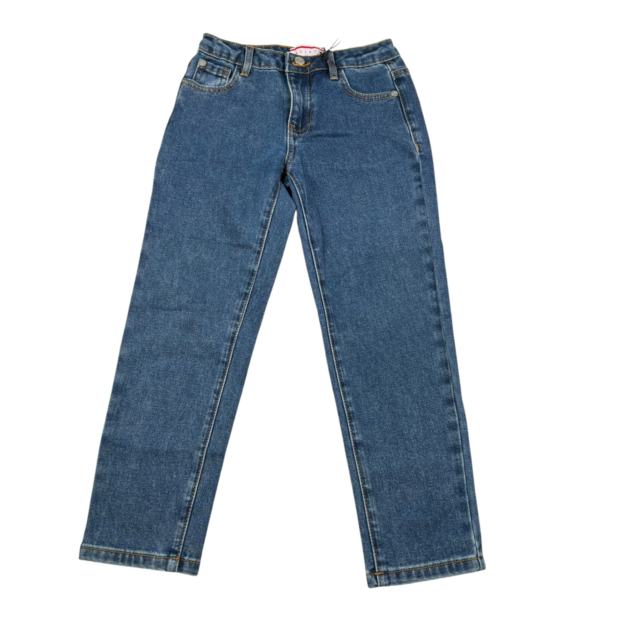 Cesare Paciotti Jeans tinta unita con Girovita Regolabile Blu per Bambino PTP6364BJXXX BLU CESARE PACIOTTI 