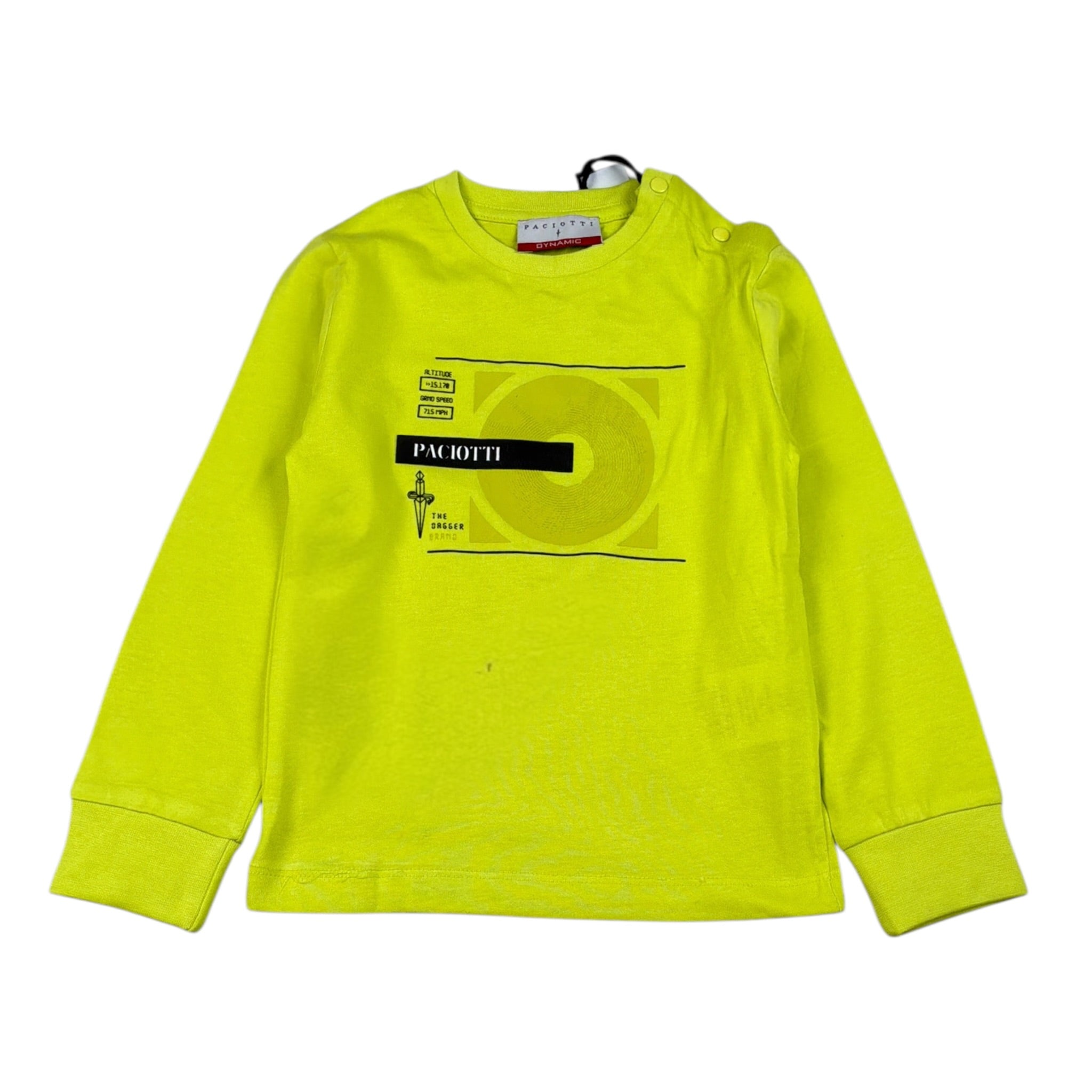 Cesare Paciotti Shirt tinta unita con Stampa Verde Acido per Neonato TSP6313B VERDE ACIDO CESARE PACIOTTI 
