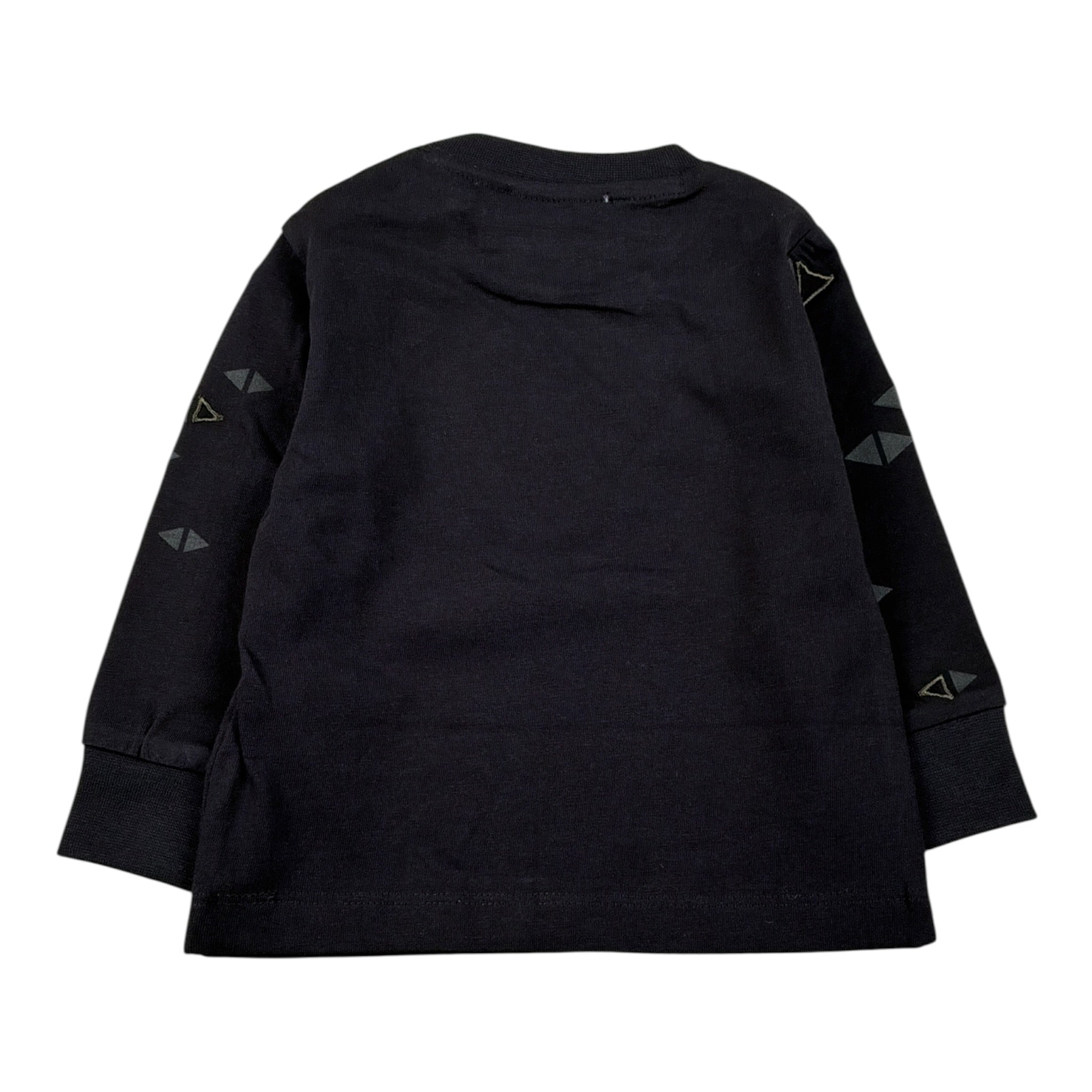 Cesare Paciotti Shirt Girocollo tinta unita con Stampe Nero per Bambino TSP6353B NERO CESARE PACIOTTI 