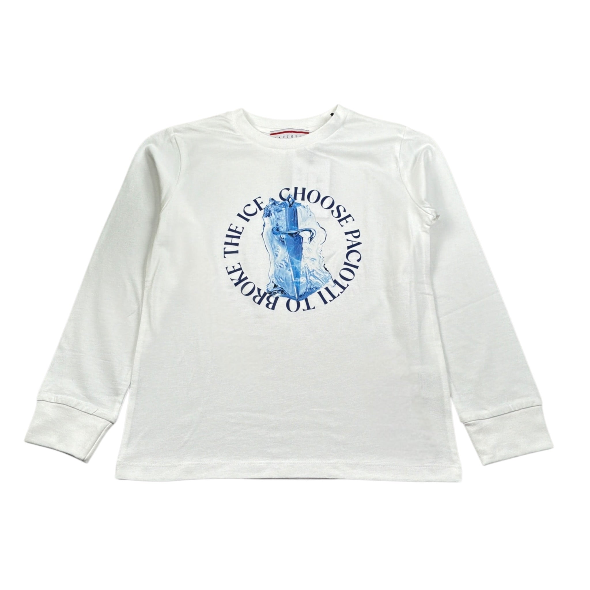 Cesare Paciotti Shirt tinta unita con Stampa Bianco per Bambino TSP6354J BIANCO CESARE PACIOTTI 
