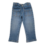 Chloe' Jeans tinta unita con Elastico In Vita Azzurro per Neonata C20533 AZZURRO CHLOE' 