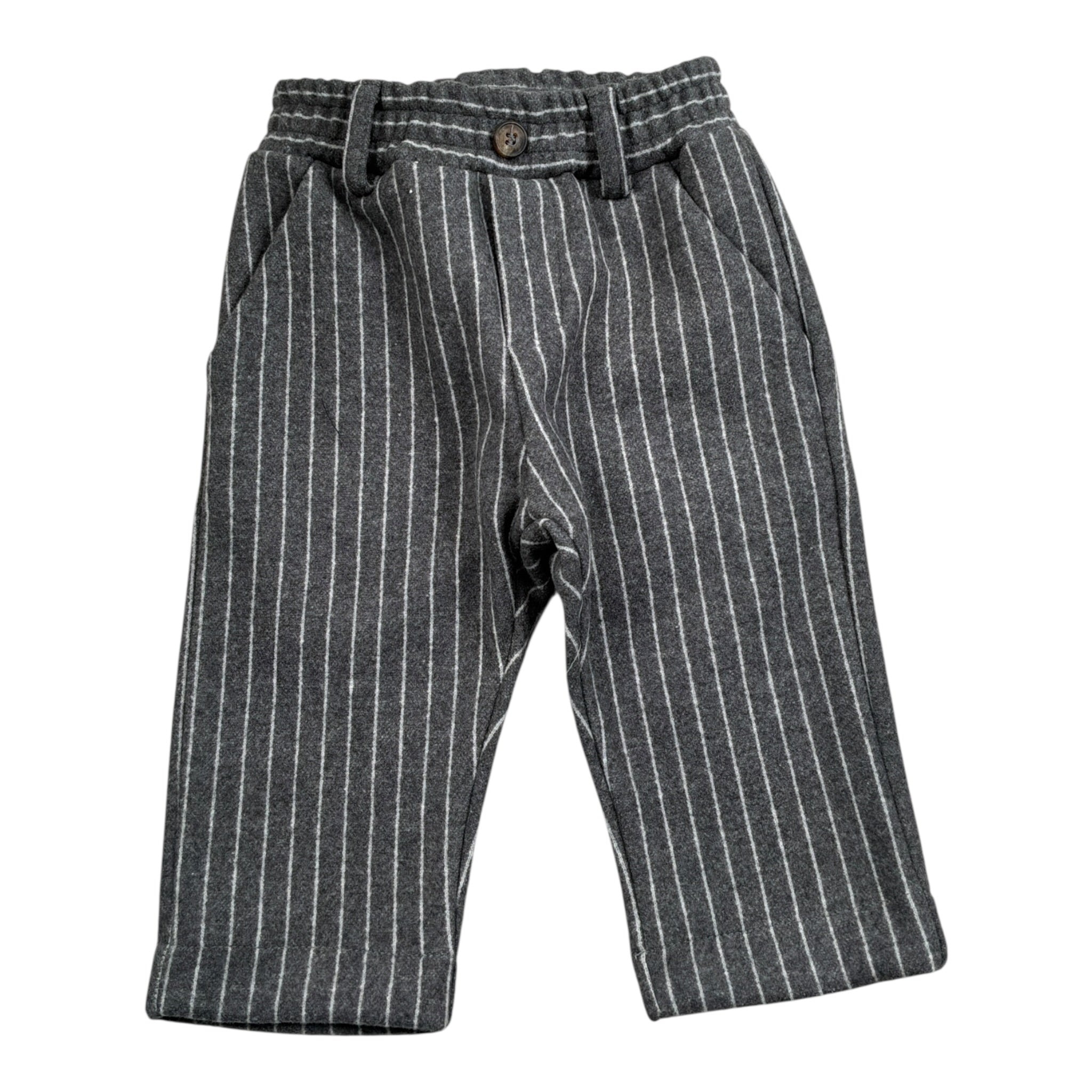 Ciccino Pantalone tinta unita con Fantasia A Righe Grigio per Neonato CCB0292 GRIGIO CICCINO 