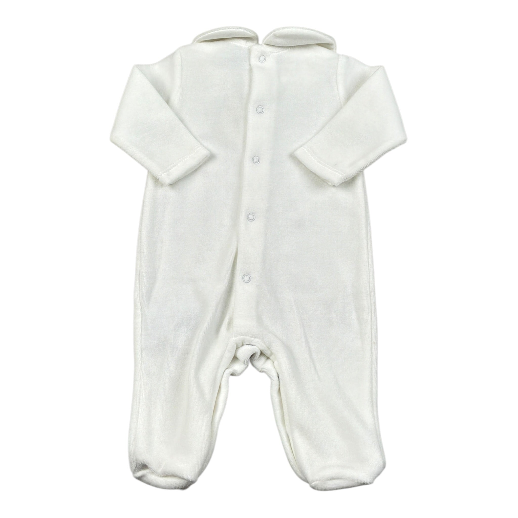 Ciccino Tutina tinta unita con Stampa Bianco per Neonato CCB0513 BIANCO CICCINO 