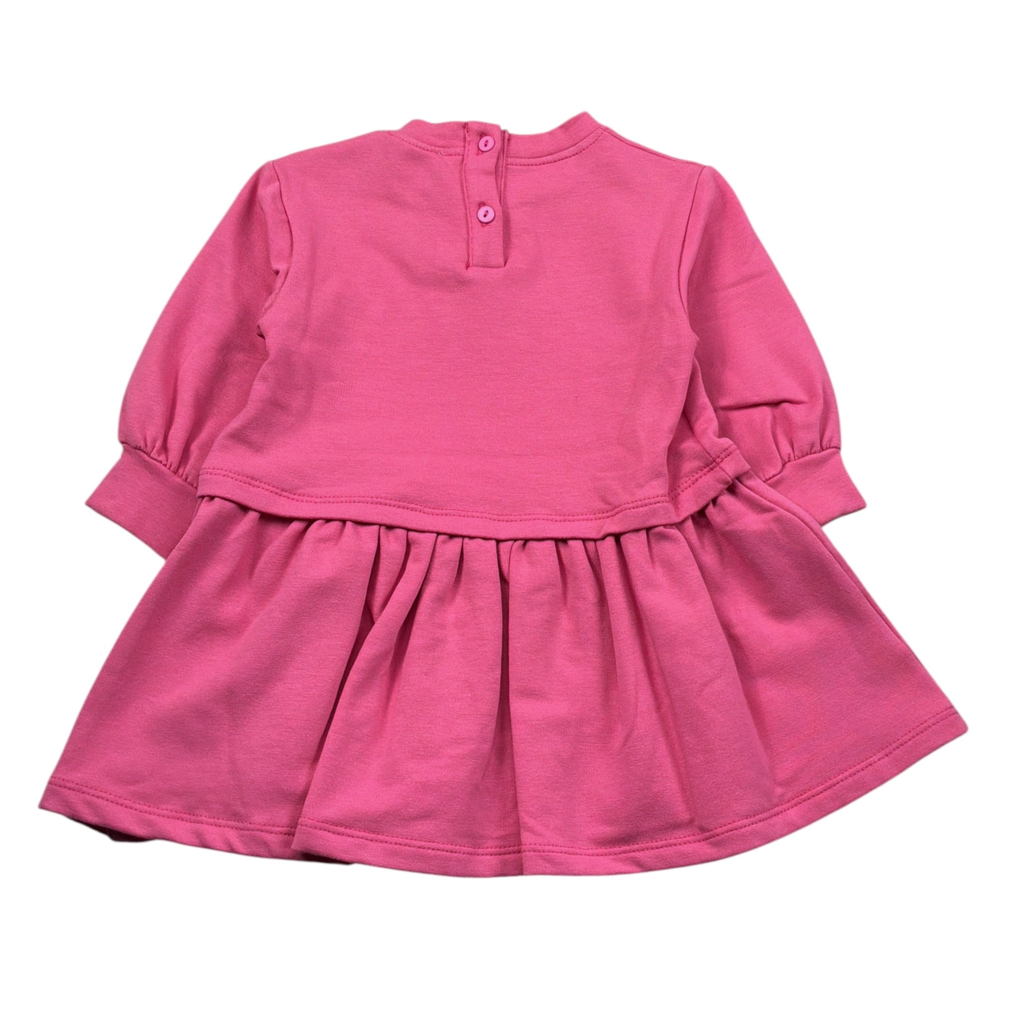 Ciccino Abito Manica Lunga tinta unita Rosa per Neonata CCG0360 ROSA CICCINO 