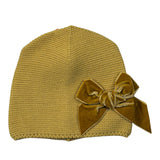 Cnd Cappello tinta unita con Fiocco Ocra per Bambina 50036011XJ OCRA CND 