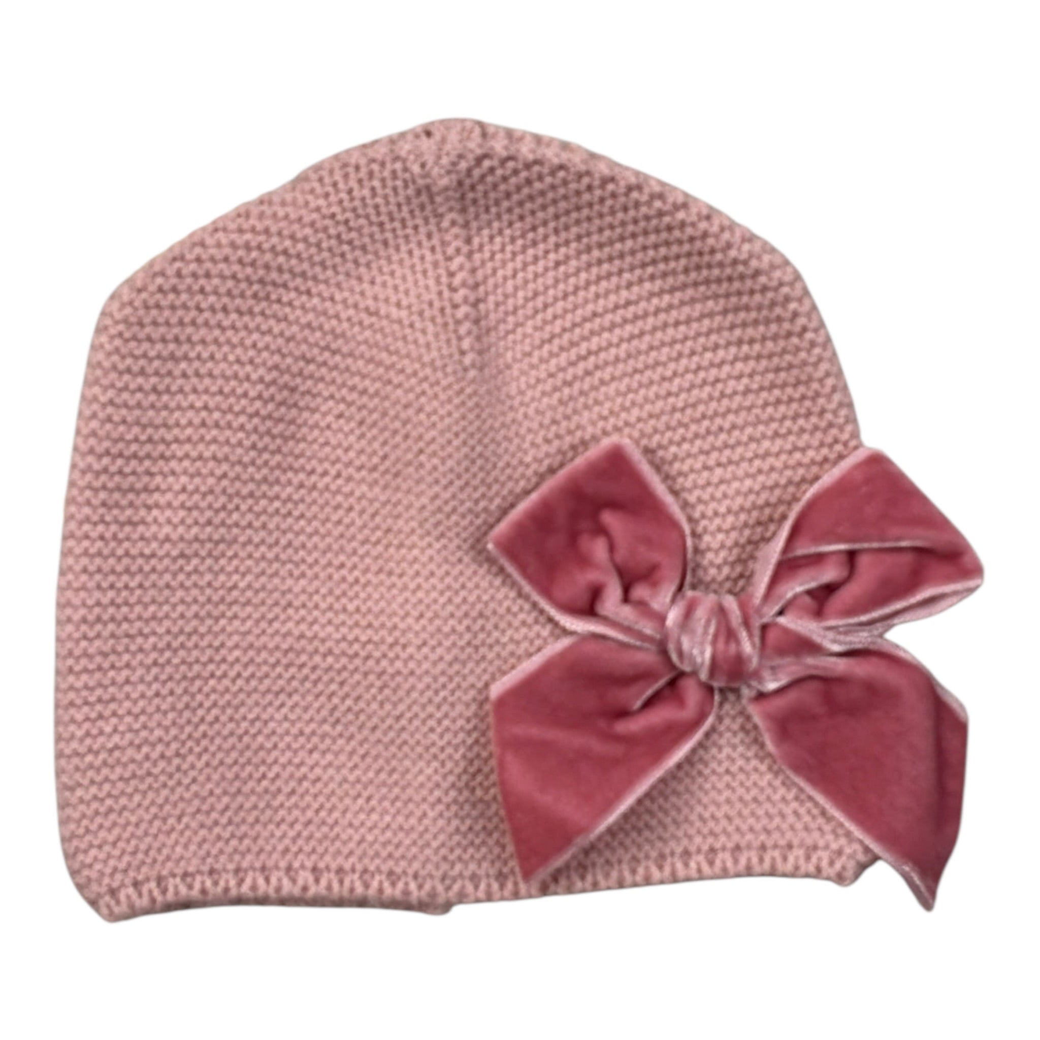 Cnd Cappello tinta unita con Fiocco Rosa per Neonata 50036011X ROSA CND 