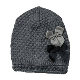 Cnd Cappello tinta unita con Fiocchi Grigio per Bambina 709434 GRIGIO CND 