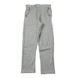 Coccode Pantalone Bicolore con Fantasia A Quadri Bianco/Grigio per Neonata C62250 BIANCO/GRIGIO COCCODE 