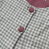 Coccode Cardigan Bicolore con Fantasia A Quadri Bianco/Grigio per Neonata C62337 BIANCO/GRIGIO COCCODE 