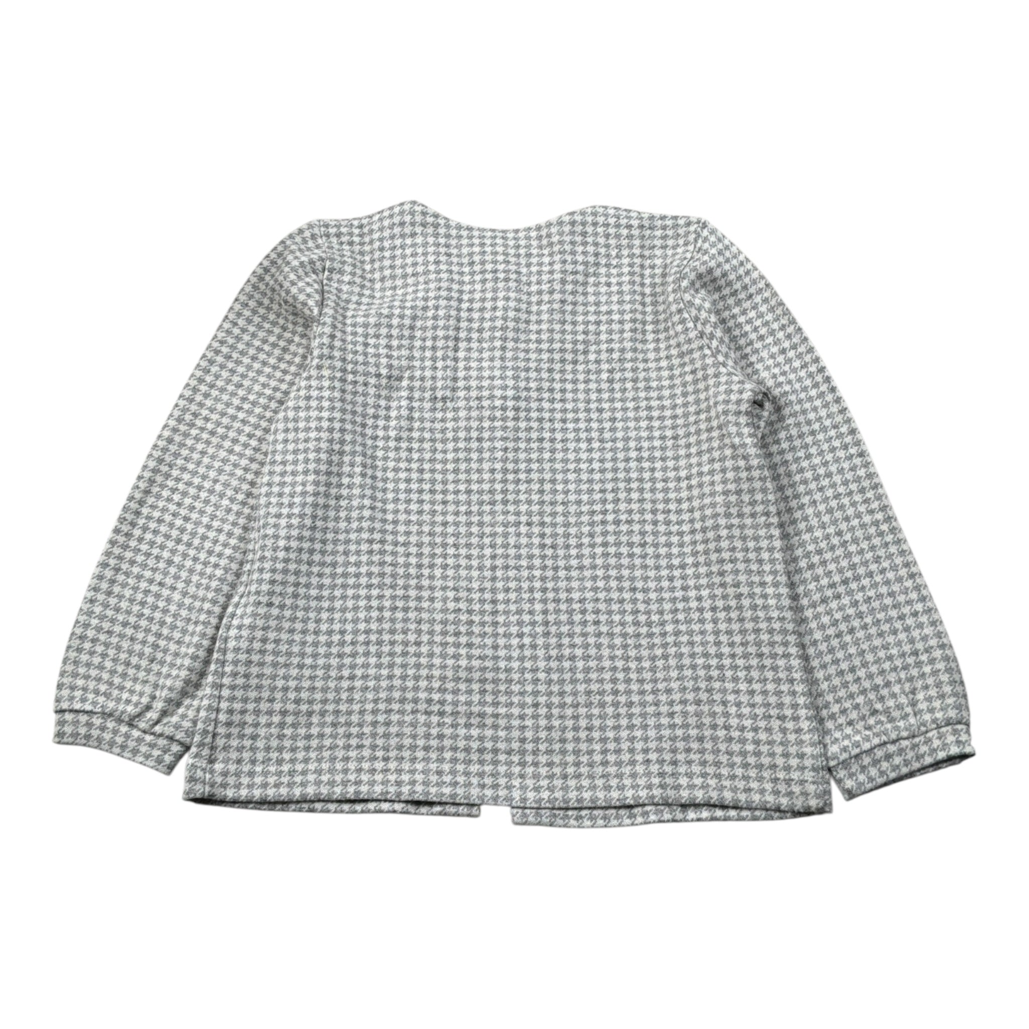 Coccode Cardigan Bicolore con Fantasia A Quadri Bianco/Grigio per Bambina C62337J BIANCO/GRIGIO COCCODE 