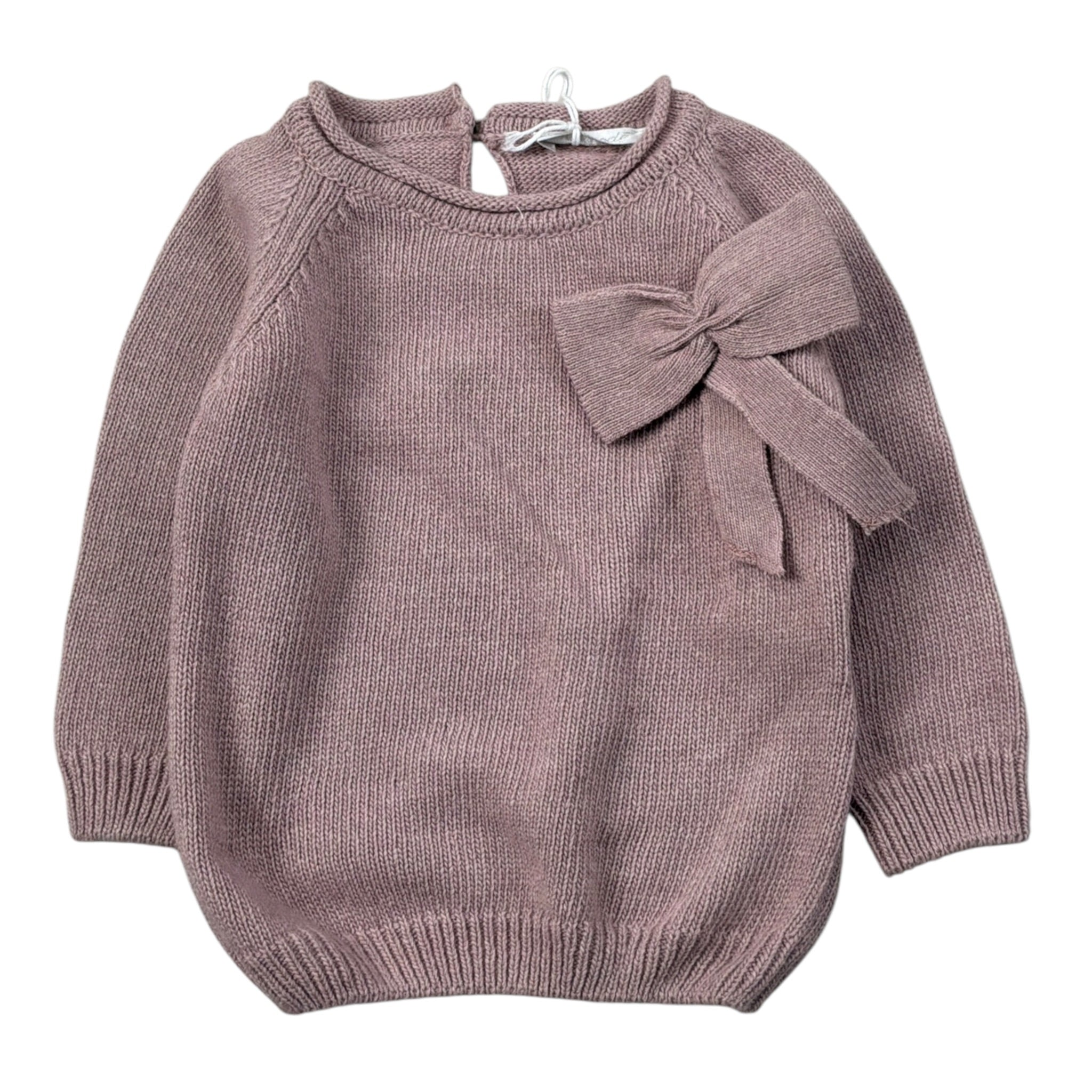Coccode Maglia tinta unita con Fiocco Rosa per Neonata C62635 ROSA COCCODE 