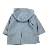 Colori Chiari Cappotto tinta unita con Cappuccio Azzurro per Neonato MN117789 AZZURRO COLORI CHIARI 