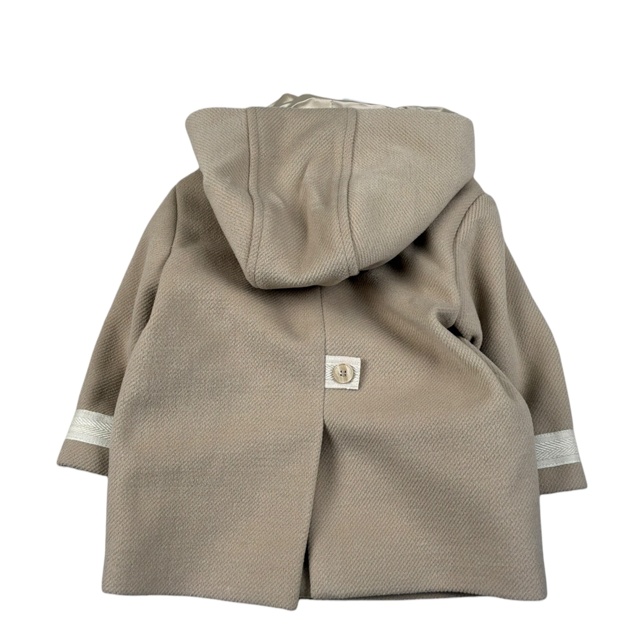 Colori Chiari Cappotto tinta unita con Cappuccio Fango per Neonato MN117789 FANGO COLORI CHIARI 