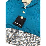 Colori Chiari Completo 4 Pezzi Cardigan-Camicia-Papillon-Pantalone Petrolio per Neonato MN407797 PETROLIO COLORI CHIARI 