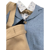 Colori Chiari Completo 4 Pezzi Camicia-Papillon-Bermuda-Cardigan Azzurro per Neonato MN407800 AZZURRO COLORI CHIARI 