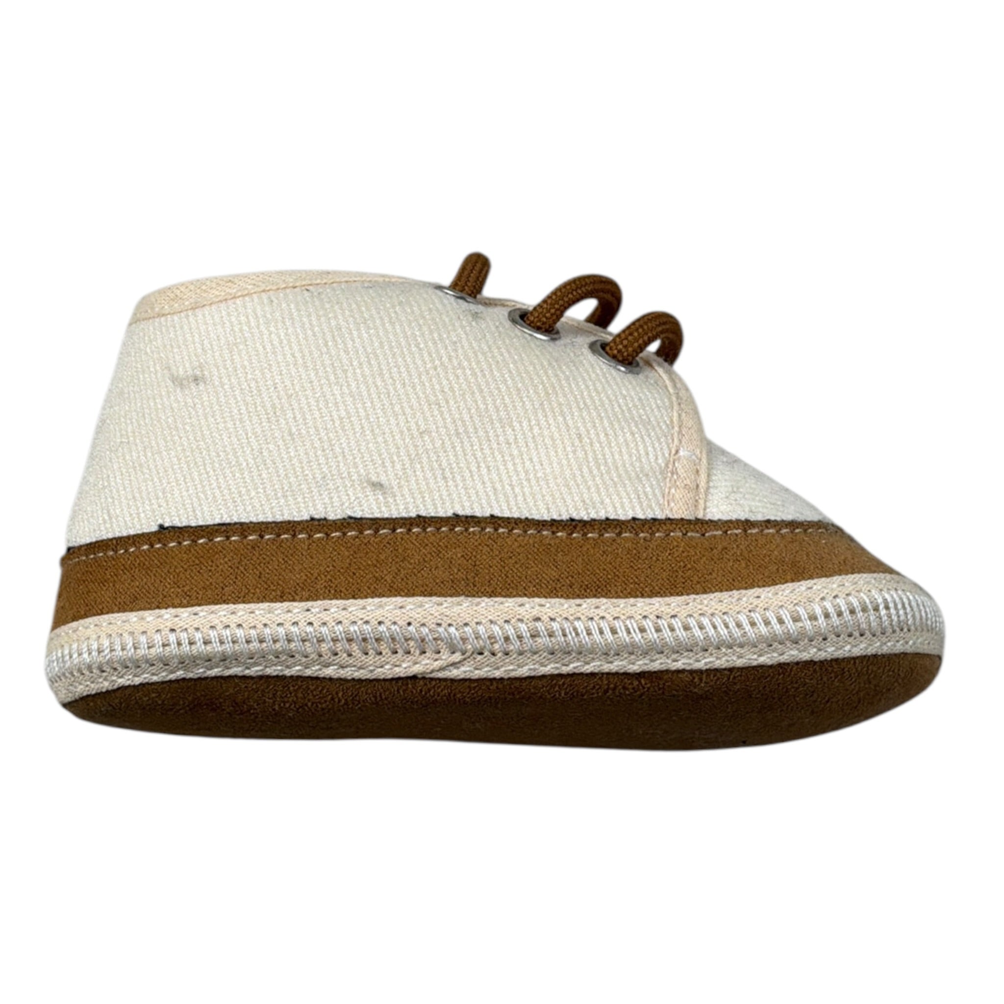 Colori Chiari Scarpine tinta unita con Lacci Beige per Neonato MN957022 BEIGE COLORI CHIARI 