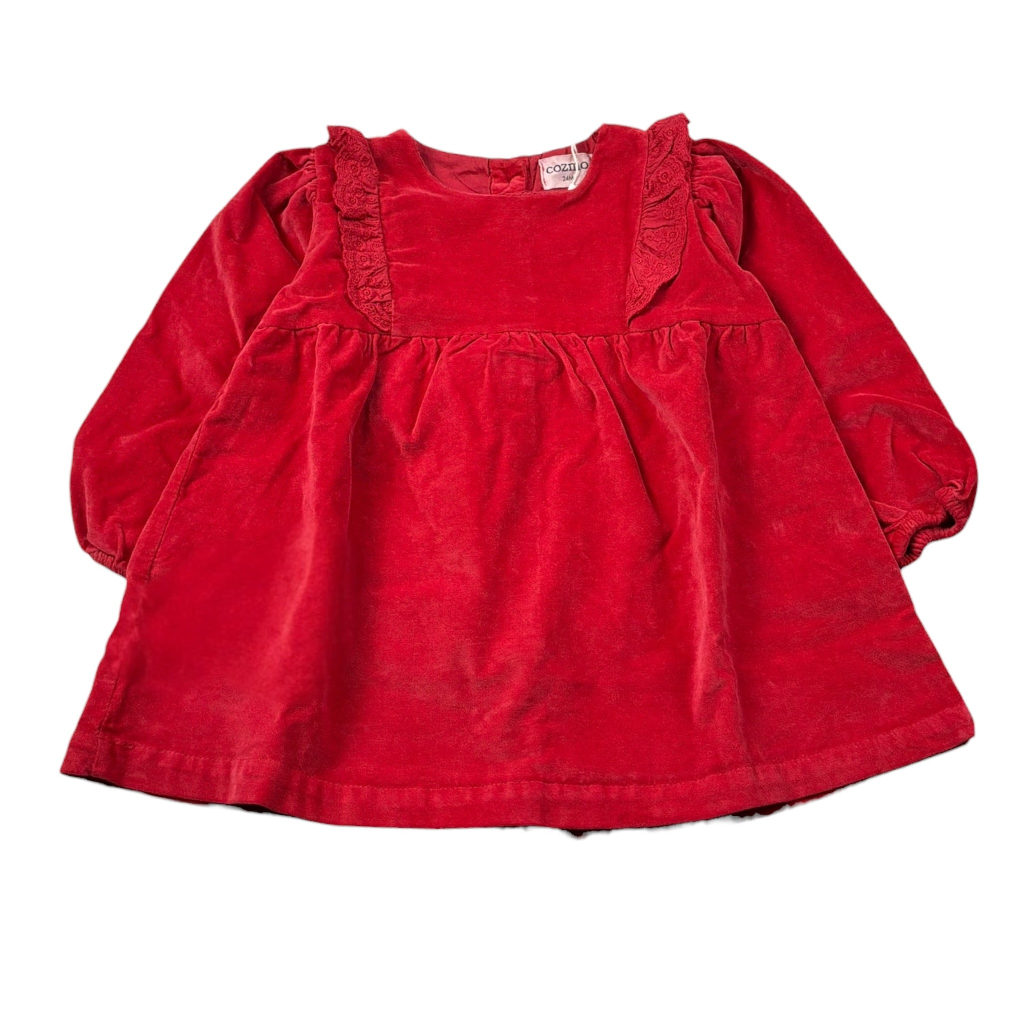 Cozmo Abito Manica Lunga tinta unita Rosso per Neonata KENIA316W5 ROSSO COZMO 