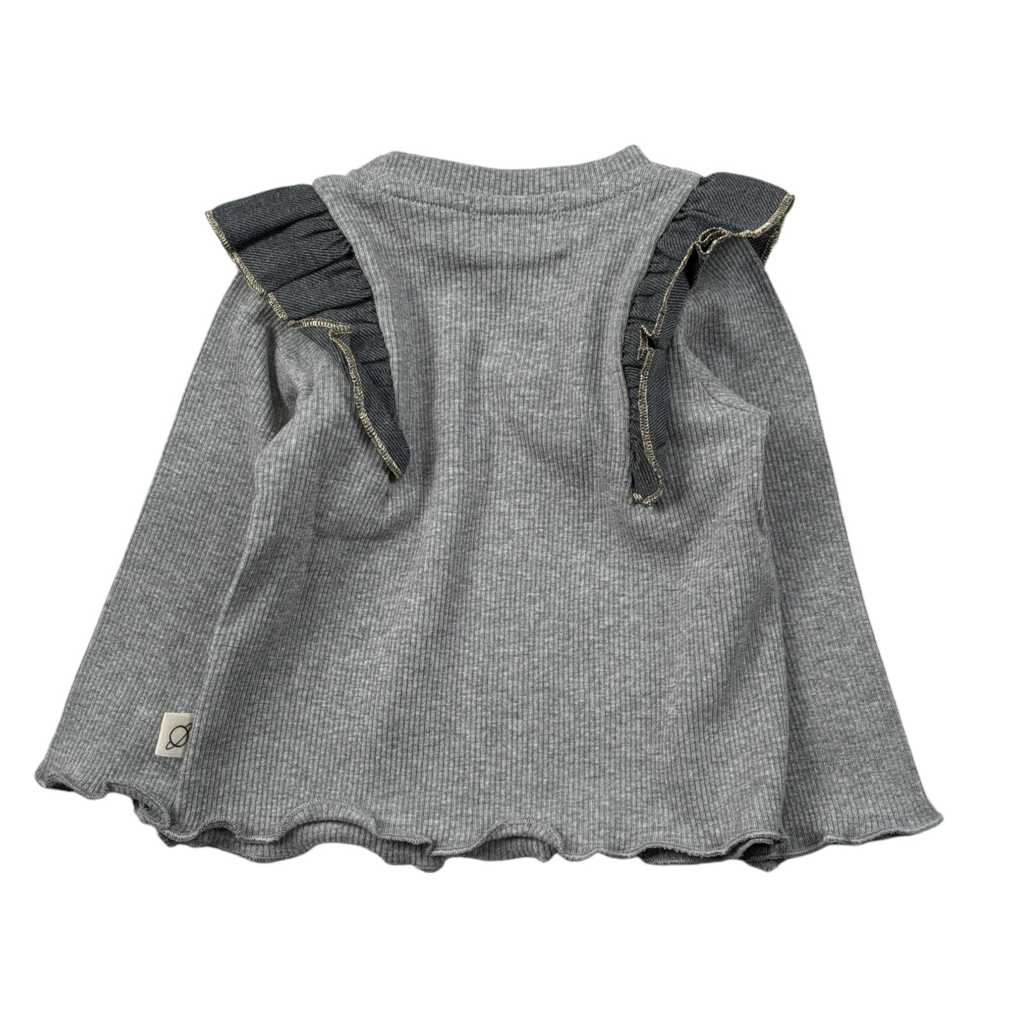 Cozmo Maglia tinta unita con Rouches Grigio per Neonata VILNA239W5 GRIGIO COZMO 