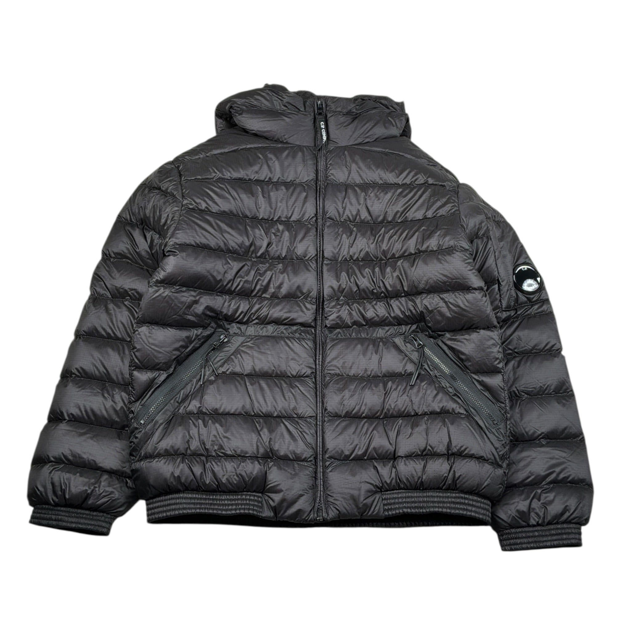 C.P. Company Giubbino tinta unita con Cappuccio Nero per Bambino CNS002L3AB1 NERO C.P. COMPANY 