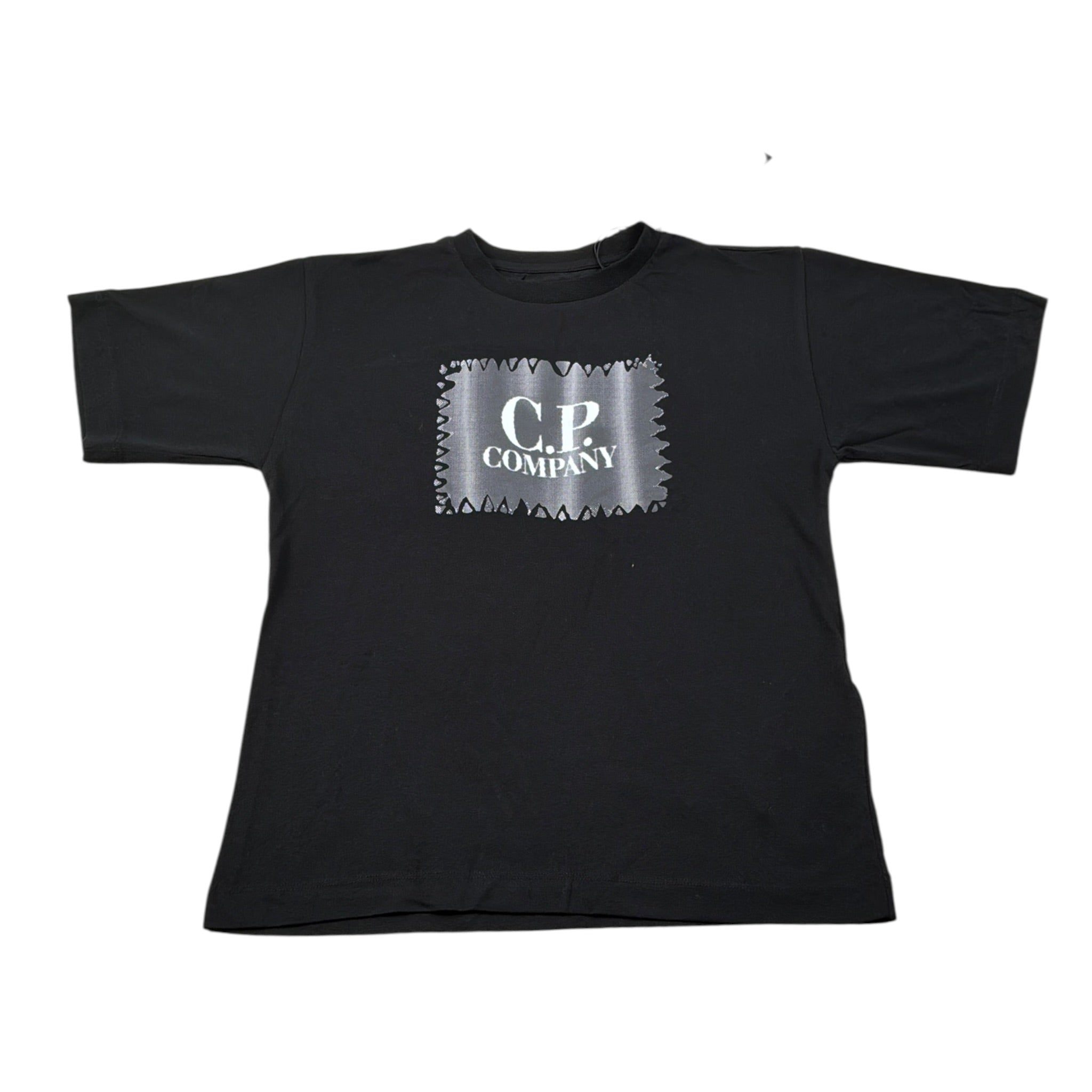C.P. Company T-Shirt Girocollo tinta unita con Stampa Nero per Bambino CQM002 NERO C.P. COMPANY 