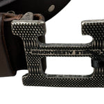 Daniele Alessandrini Cintura tinta unita con Borchie Marrone per Bambino 1231BELT1189 MARRONE DANIELE ALESSANDRINI 